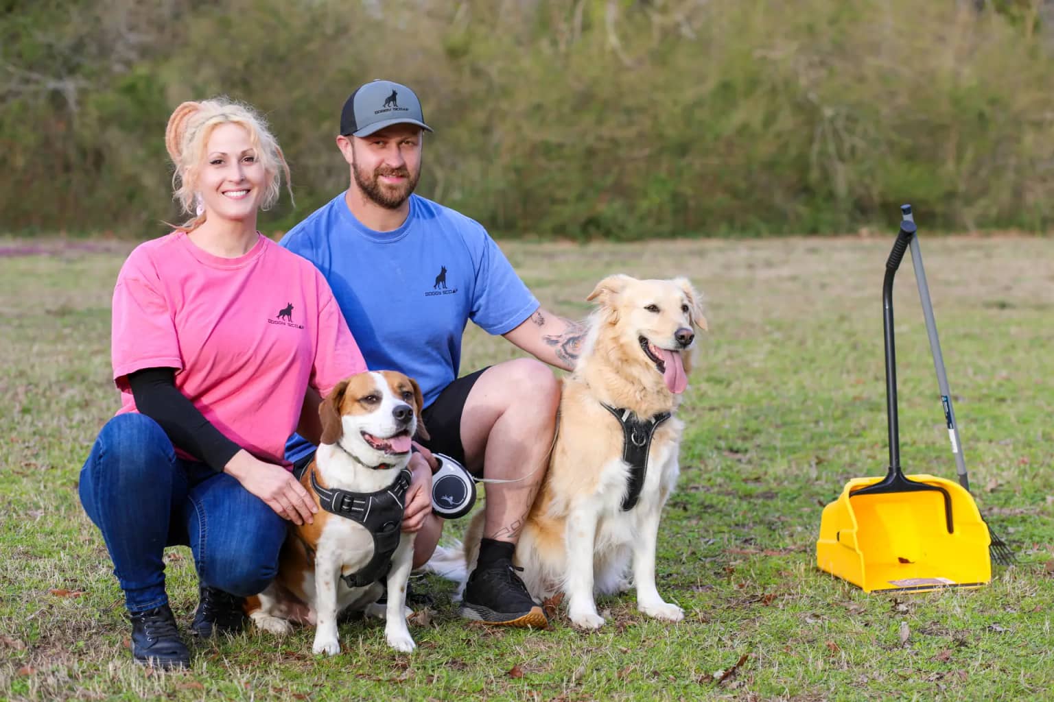 Doggy Scoop local team with dogs for referral program